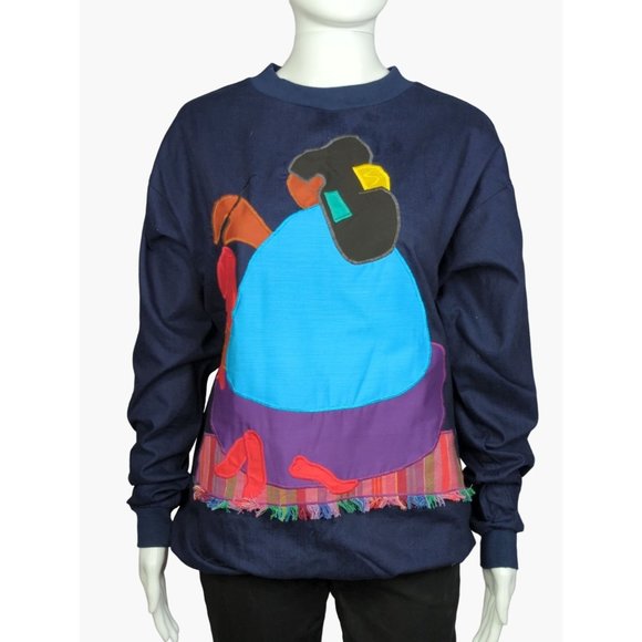 Vintage Alfredo’s Wife Oversized Small Wearable Art Southwest Design USA Fits LG - Picture 1 of 11